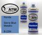 Preview: Honda, Sierra Blue Metallic, B-22M: 400ml Sprühdose + 400ml Klarlack - Set, von ATW Autoteile West.